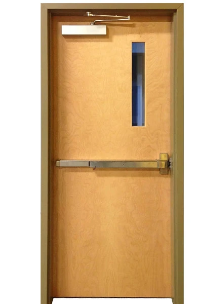 wood exit door