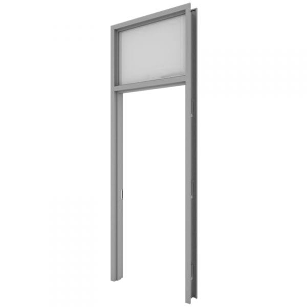 Steel frame with transom