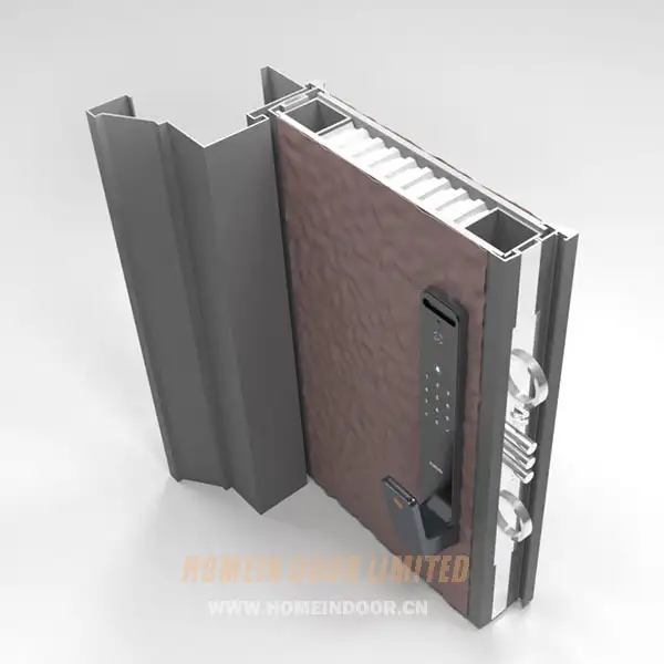 door with Alumnum-casting security door