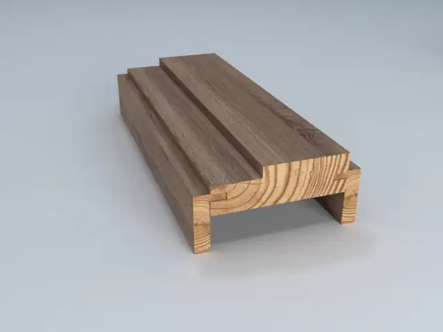 Solid wood frame