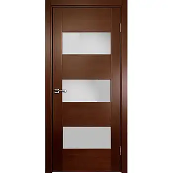 Wooden 3 lite shaker interior glass door
