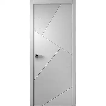 Bedroom solid core wooden white V groove interior door