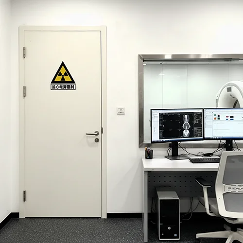 Hospital lead lined x ray shielding CT control room door