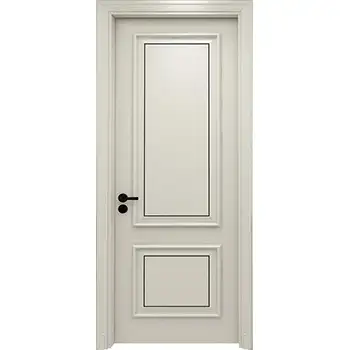 MPD10 apartment internal Bedroom white painted 2 panel with molding MDF solid core door