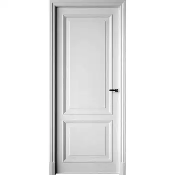 MPD11 home Interior Bedroom white painted 2 panel with molding MDF solid core door