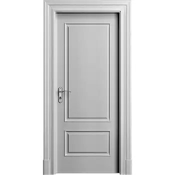 MPD13 home Interior Bedroom white painted 2 panel with molding MDF solid core door