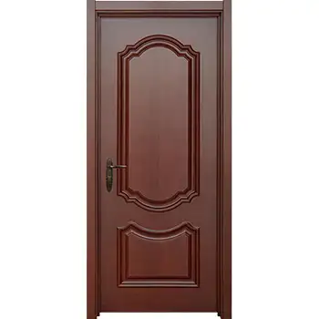 MPD24 Residential Interior dark brown walnut veneer painted 2 panel with molding wood door