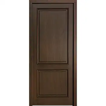 Residential Interior Bedroom dark brown walnut 2 sqaure panel door