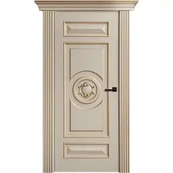 Internal luxury white painted 3 panel door with crown molding​