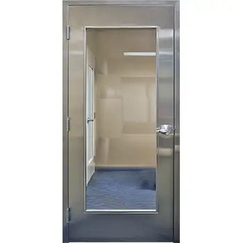 SSD07 commerical exterior single full glass metal fireproof SUS304 stainless steel door