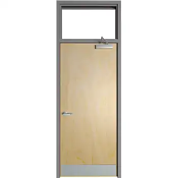 DWSL02 commerical Interior office flush mullion galvanized-steel door with side-lite