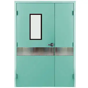 One and half steel interior hospital room door with stretcher