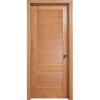 Internal solid oak wood full louvered utility door
