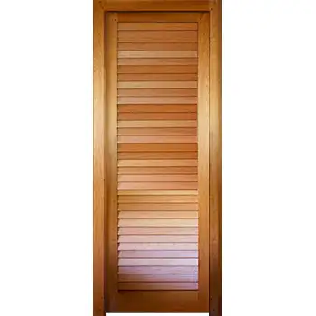 Interior solid wood plantation full louvered laundry room door
