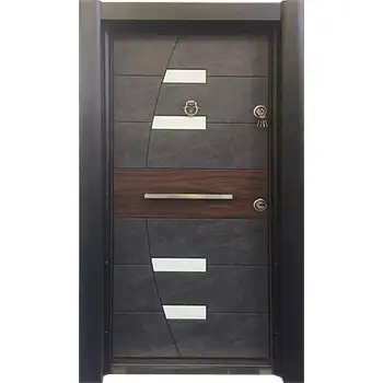 Turkish armored wood clad steel security door for home