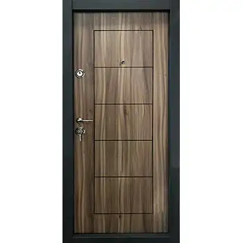 Armored steel core timber security door for house