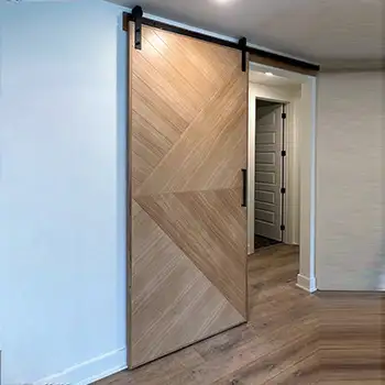 K style interior wood sliding barn door for walk in closet