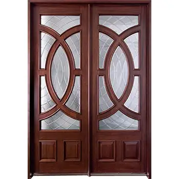 house exterior entrance traditional brown paint side-lite riased panel solid oak wood door