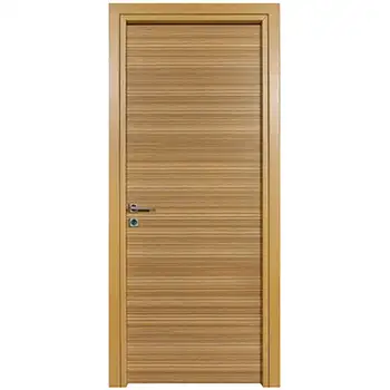 Golden quarter-cut veneer wood grain flush internal door