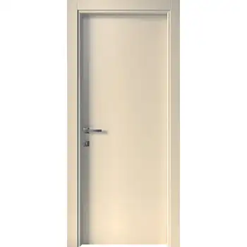 Interior bedroom white flush solid core wood slab door