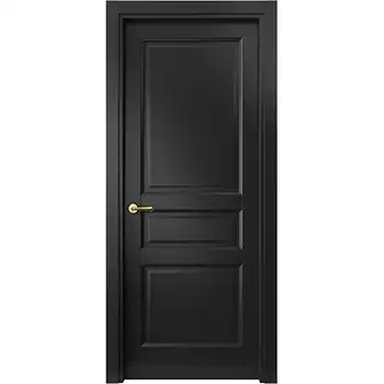 RPD16 house Interior room black painted 3 panel riased panel MDF hollow core door