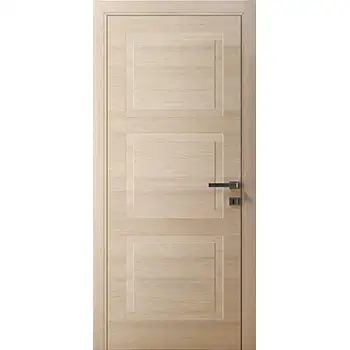 RPD22 house Interior room light brown veneered 3 panel riased panel MDF solid core door