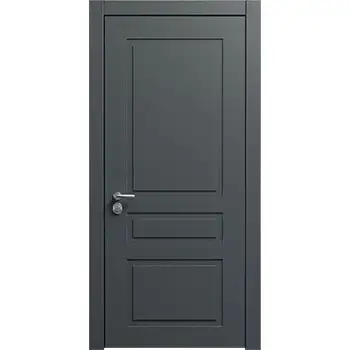 RPD24 house Interior room black painted 3 panel riased panel MDF hollow core door