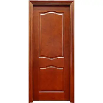 apartment Interior Bedroom reddish rosewood veneer painted 2 panel MDF hollow core door