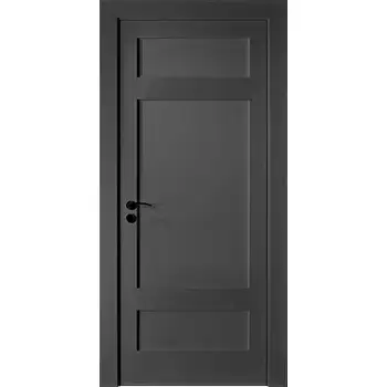 Residential Internal closet black paint three panel shaker MDF interior door
