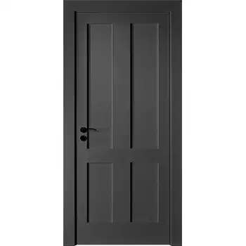 Residential Internal room black paint prehung 4 panel shaker style interior door