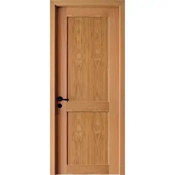 Custom made two panel oak flat panel shaker style interior door