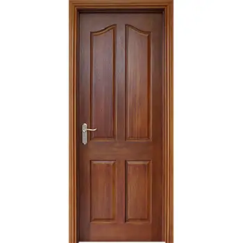 Solid wood stile & rail 4 panel black walnut interior door