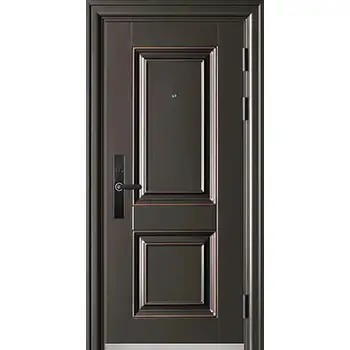 Quality exterior steel security front door with fingerprint lock