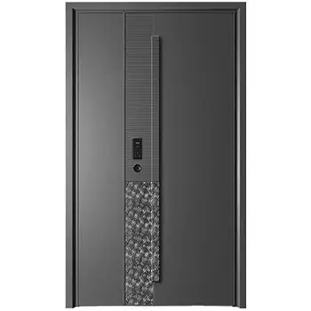 Double leaf high end security entrance doors with keypad lock